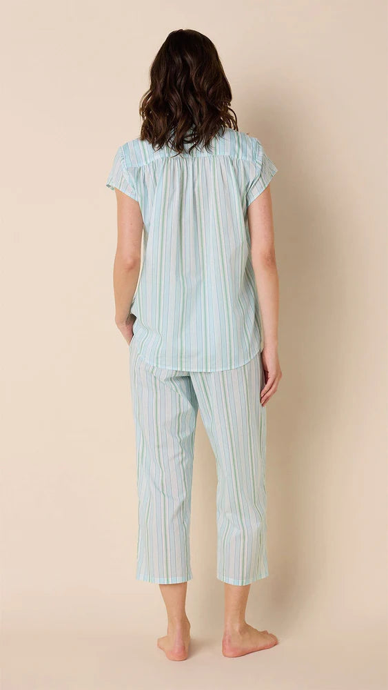 Nantucket Stripe Pima Capri Pajamas
