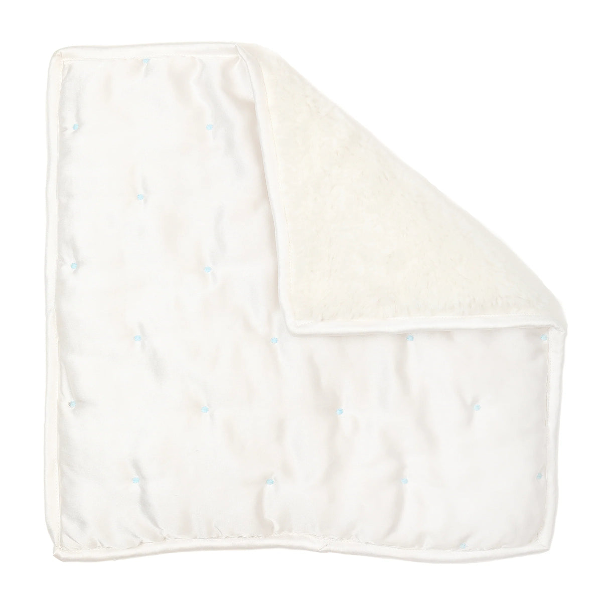 White hooded towel on a white background