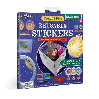 eeboo Reusable Stickers Spaceship pretend play for kids 