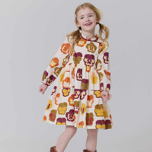 Charlie Dress - Autumn Pansies