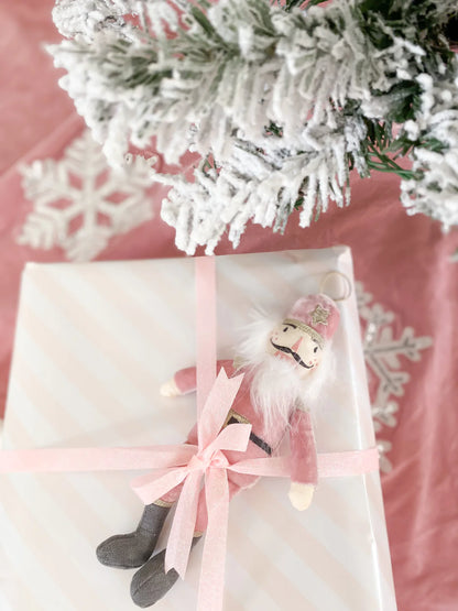 Plush Pink Nutcracker Ornament Mon Ami Designs Christmas