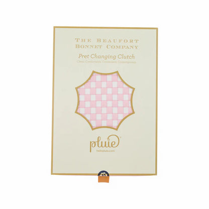 Beaufort Bonnet Company product packaging with pink checkered design on a white background