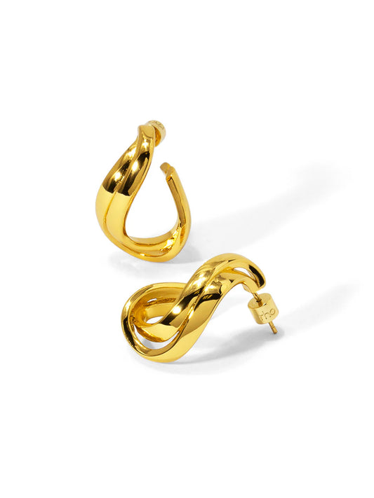 Twisted Open Hoop Earrings