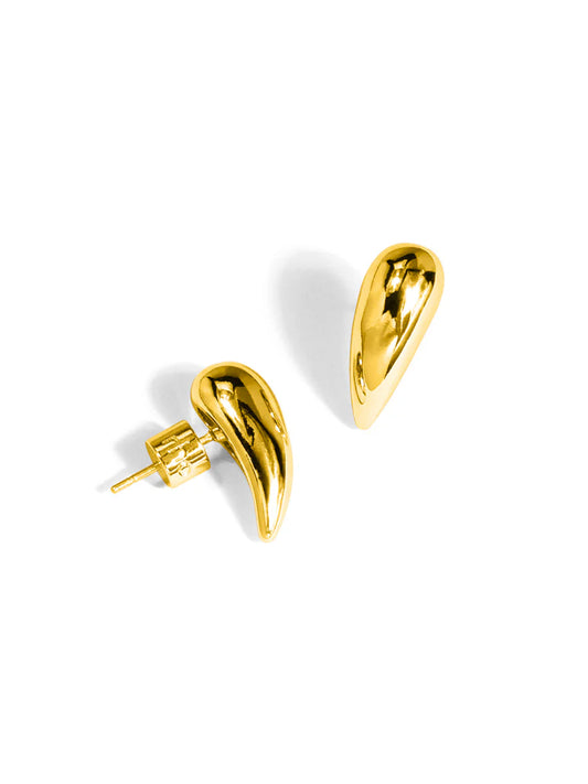Sculpted Droplet Stud Earrings