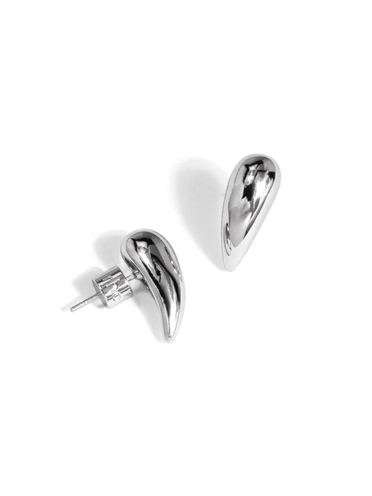 Sculpted Droplet Stud Earrings