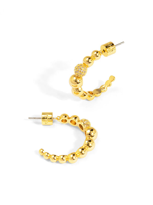 Pave Orbit Hoop Earring