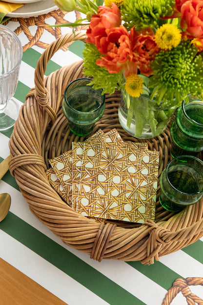 Hester & Cook Rattan Weave Paper Cocktail Napkins 