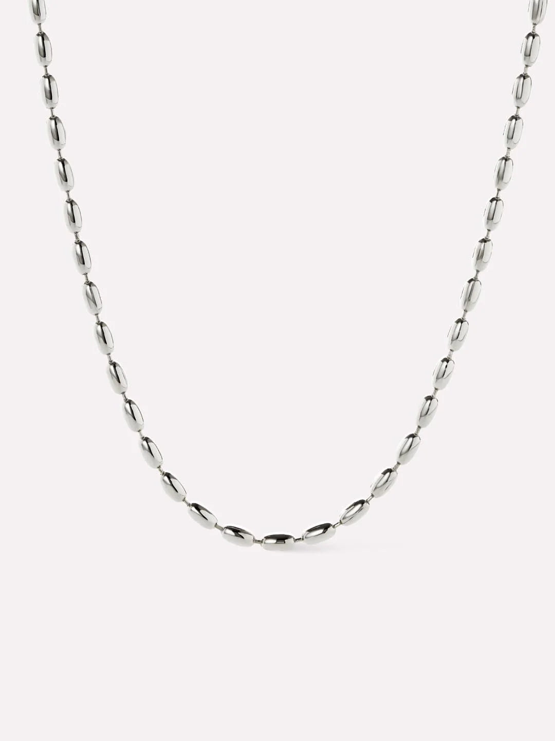 silver ball chain necklace