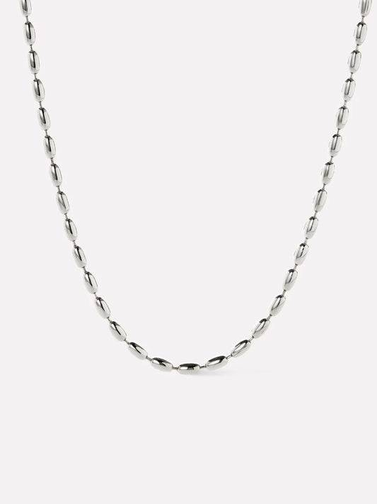 silver ball chain necklace