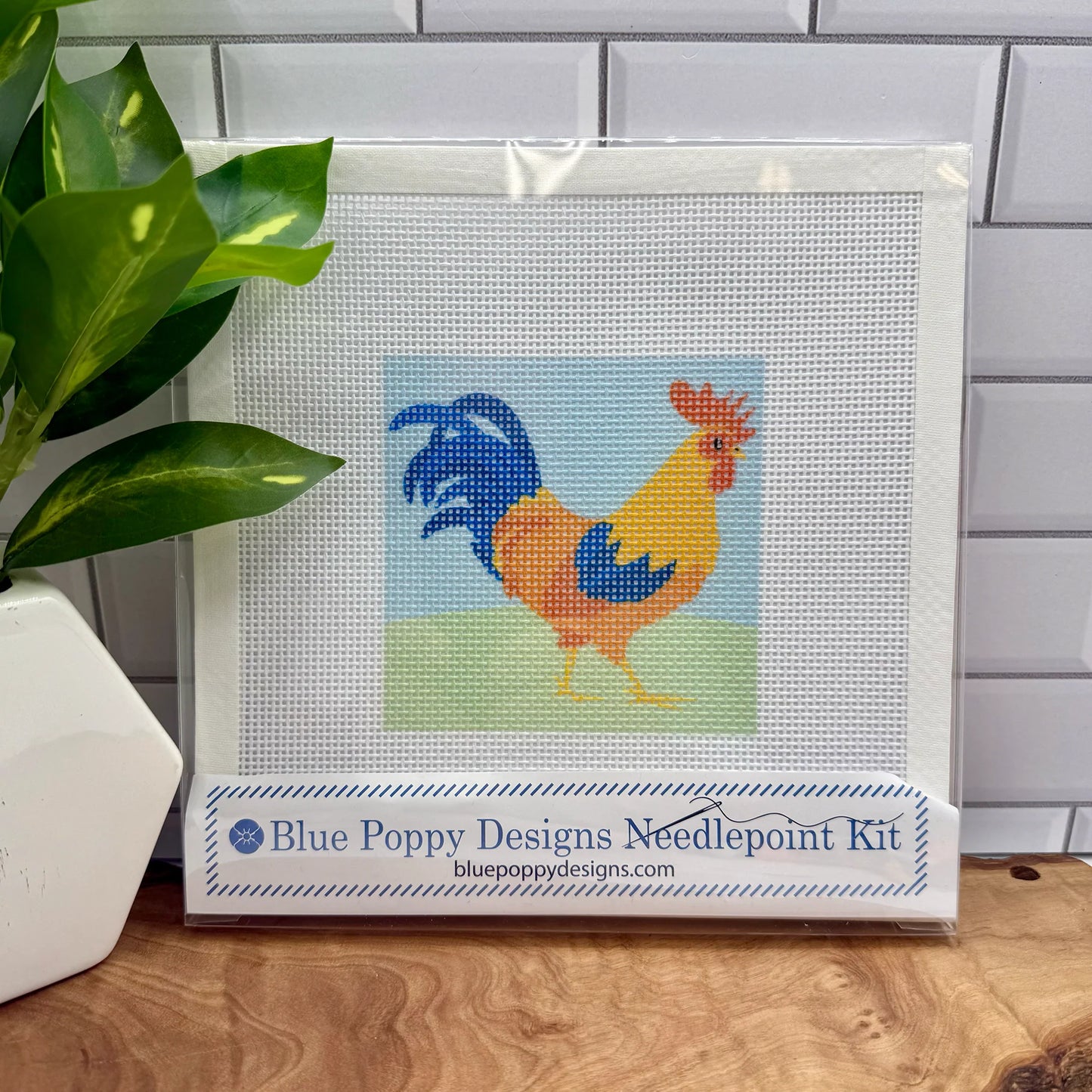 Blue Poppy Needlepoint Kit