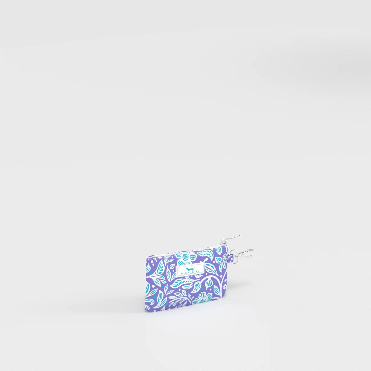 Small pouch with floral pattern on a white background