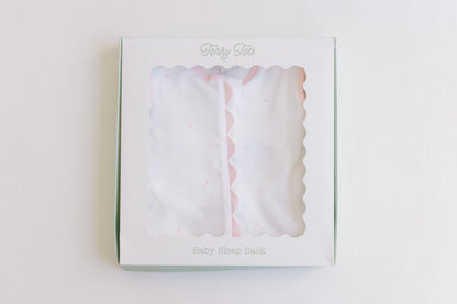Sleep Sack - Pink Embroidered Dots