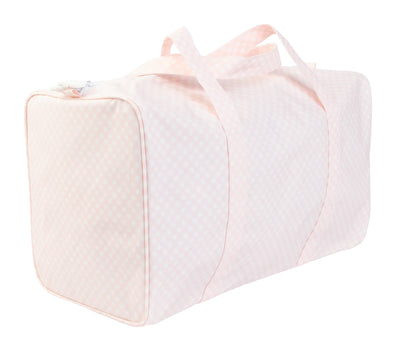 Apple of My Isla The Duffle Bag pink gingham 