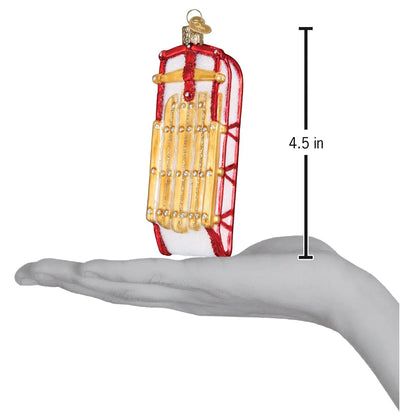 Old World Christmas Sled glass ornament 
