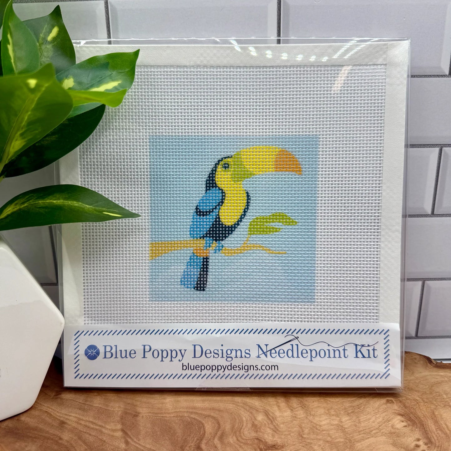 Blue Poppy Needlepoint Kit