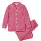 Kid's Flannel Pajama Set Red Mini Gingham