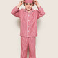 Kid's Flannel Pajama Set Red Mini Gingham
