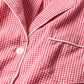 Kid's Flannel Pajama Set Red Mini Gingham