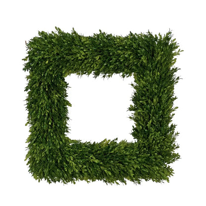 Square Boxwood Wreath 24"