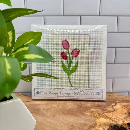 Blue Poppy Needlepoint Kit