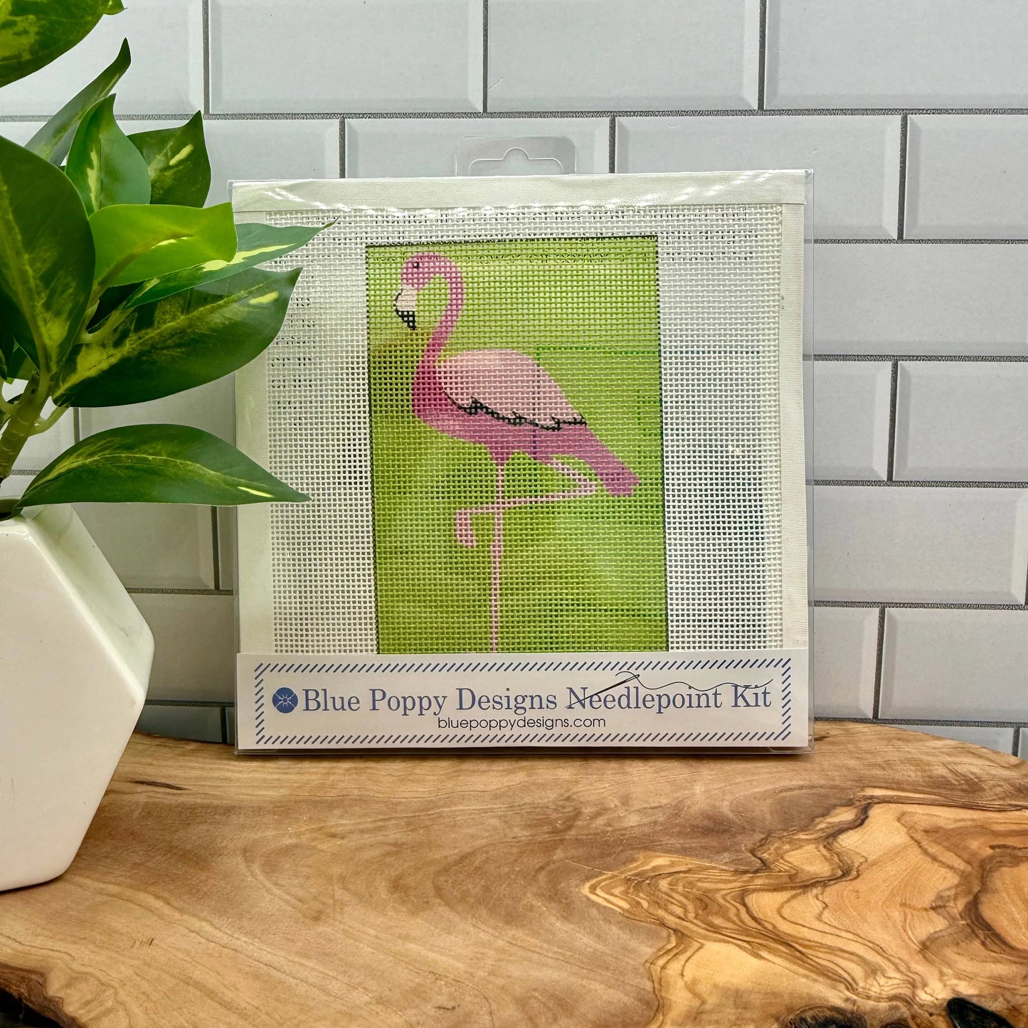 Blue Poppy Needlepoint Kit