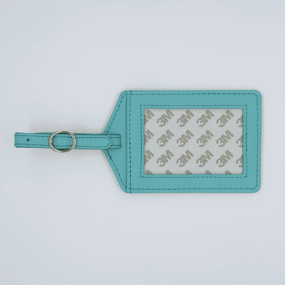 aqua luggage tag