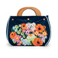 Bag Cover Embroidered Velvet Bouquet Bliss