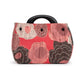 Bag Cover Flower Charm Red & Black Satin