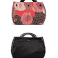 Bag Cover Flower Charm Red & Black Satin