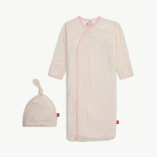 Bedford Floral Magnetic Gown & Hat Set