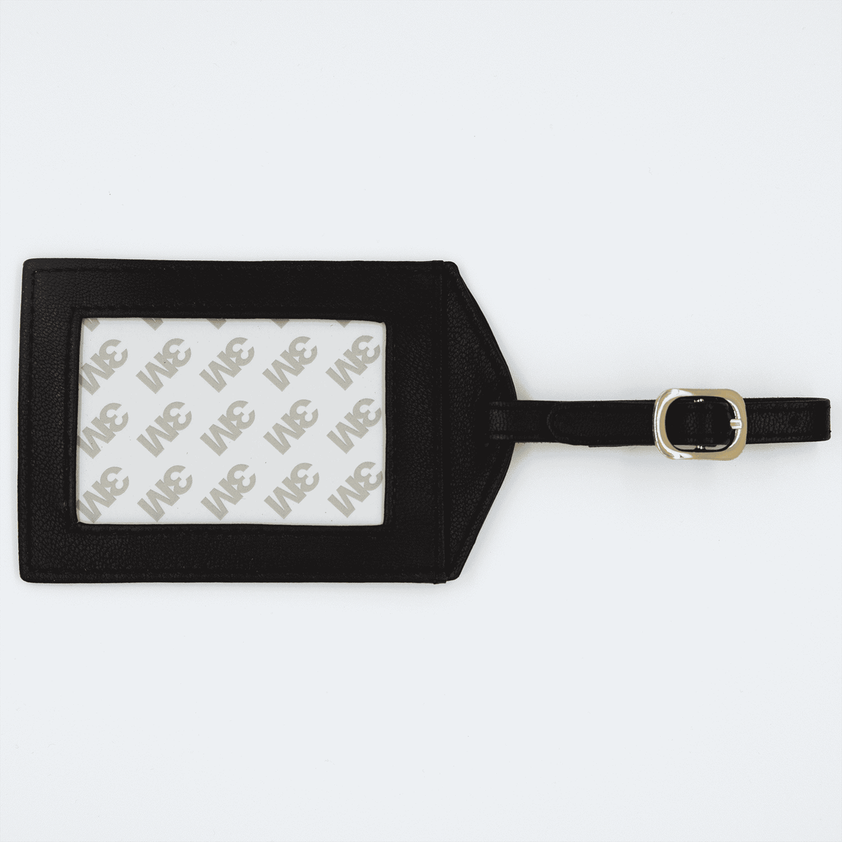 black luggage tag