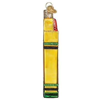 Old World Christmas Box Of Crayons glass ornament 