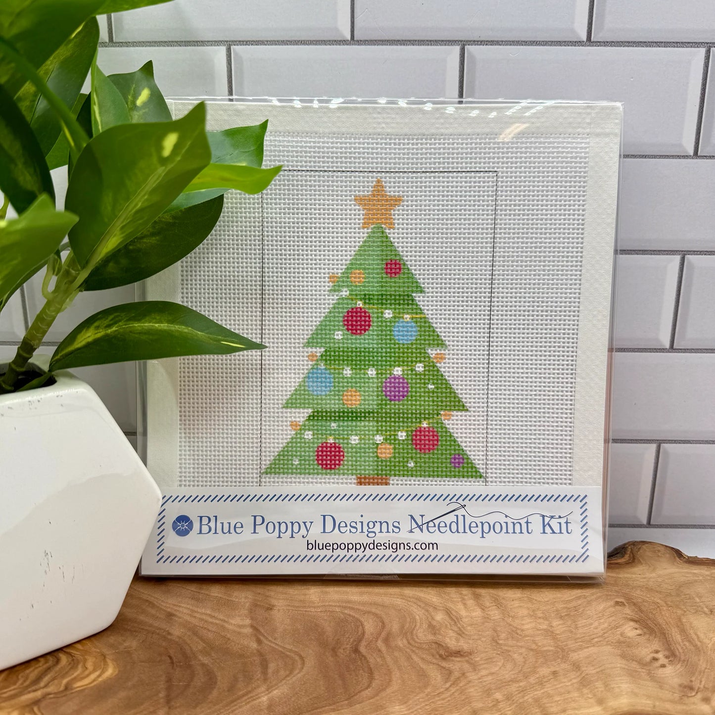 Blue Poppy Needlepoint Kit