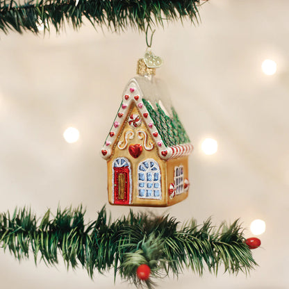 Old World Christmas Cookie Cottage glass ornament 