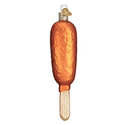 Old World Christmas Corn Dog glass ornament 