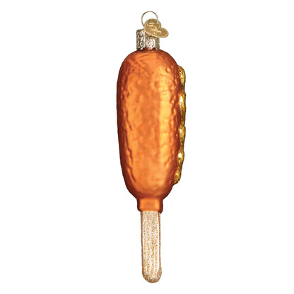 Old World Christmas Corn Dog glass ornament 