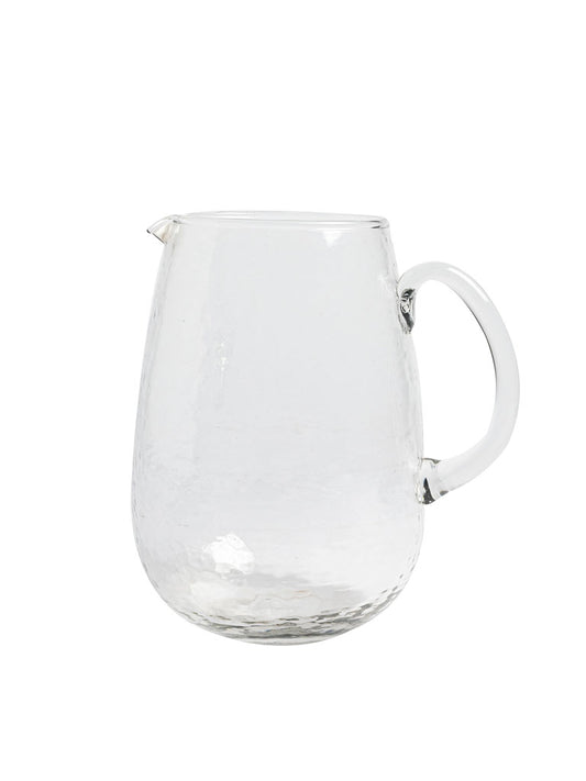 Lavandou Hammered Glass Pitcher with Handle