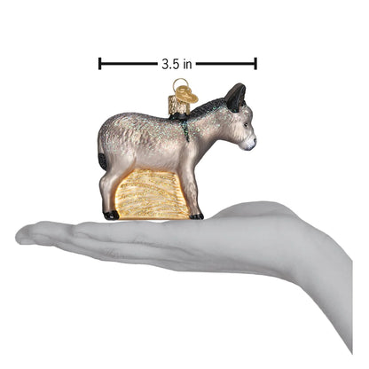 Old World Christmas Donkey ornament dimensions 