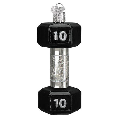 Old World Christmas Dumbbell glass ornament 