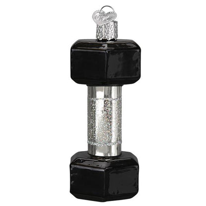 Old World Christmas Dumbbell glass ornament 