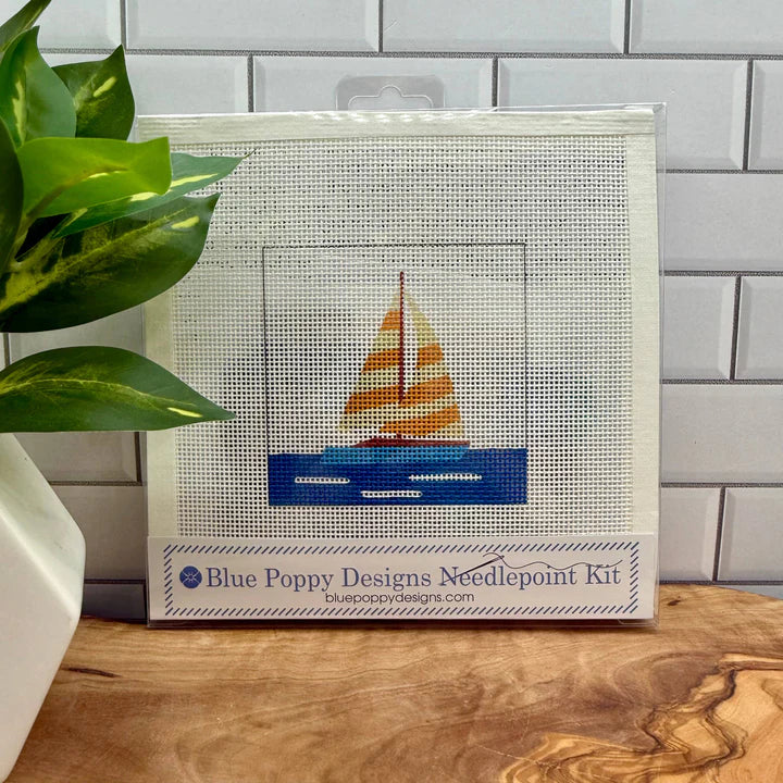 Blue Poppy Needlepoint Kit