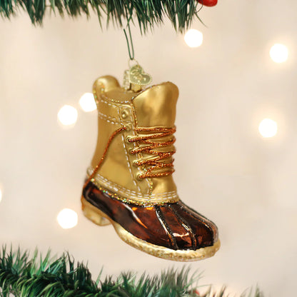 Old World Christmas Field Boot ornament 