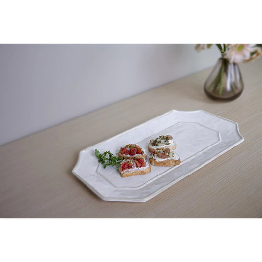 Charleston Long Rectangle Platter White