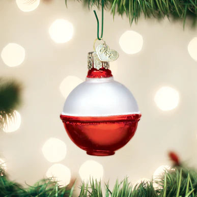 Old World Christmas Fishing Bobber glass ornament 