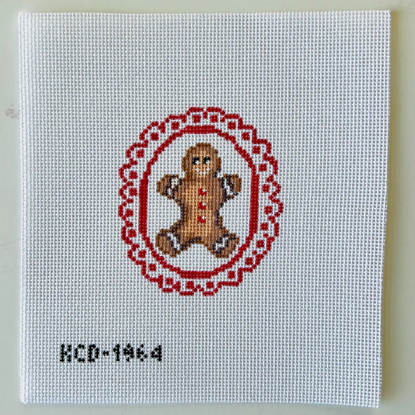 Gingerbread Man Needlepoint Canvas