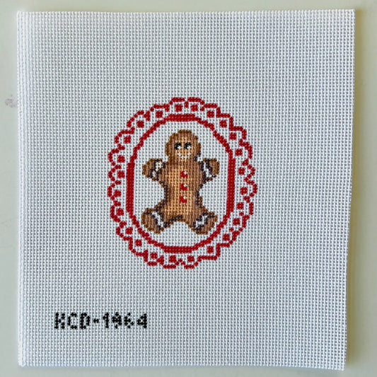 Gingerbread Man Needlepoint Canvas