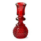 Red Hobnail Tealight + Taper Candle Holder