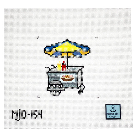 Hot Dog Cart Canvas