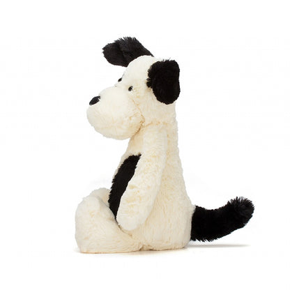 Jellycat Bashful Black and Cream Puppy Original medium plush toy