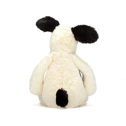 Jellycat Bashful Black and Cream Puppy Original medium plush toy